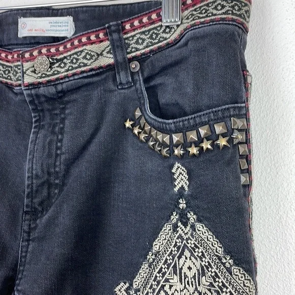 ANTHROPOLOGIE Odd Molly Embroidered Skinny Jeans - Picture 7 of 14